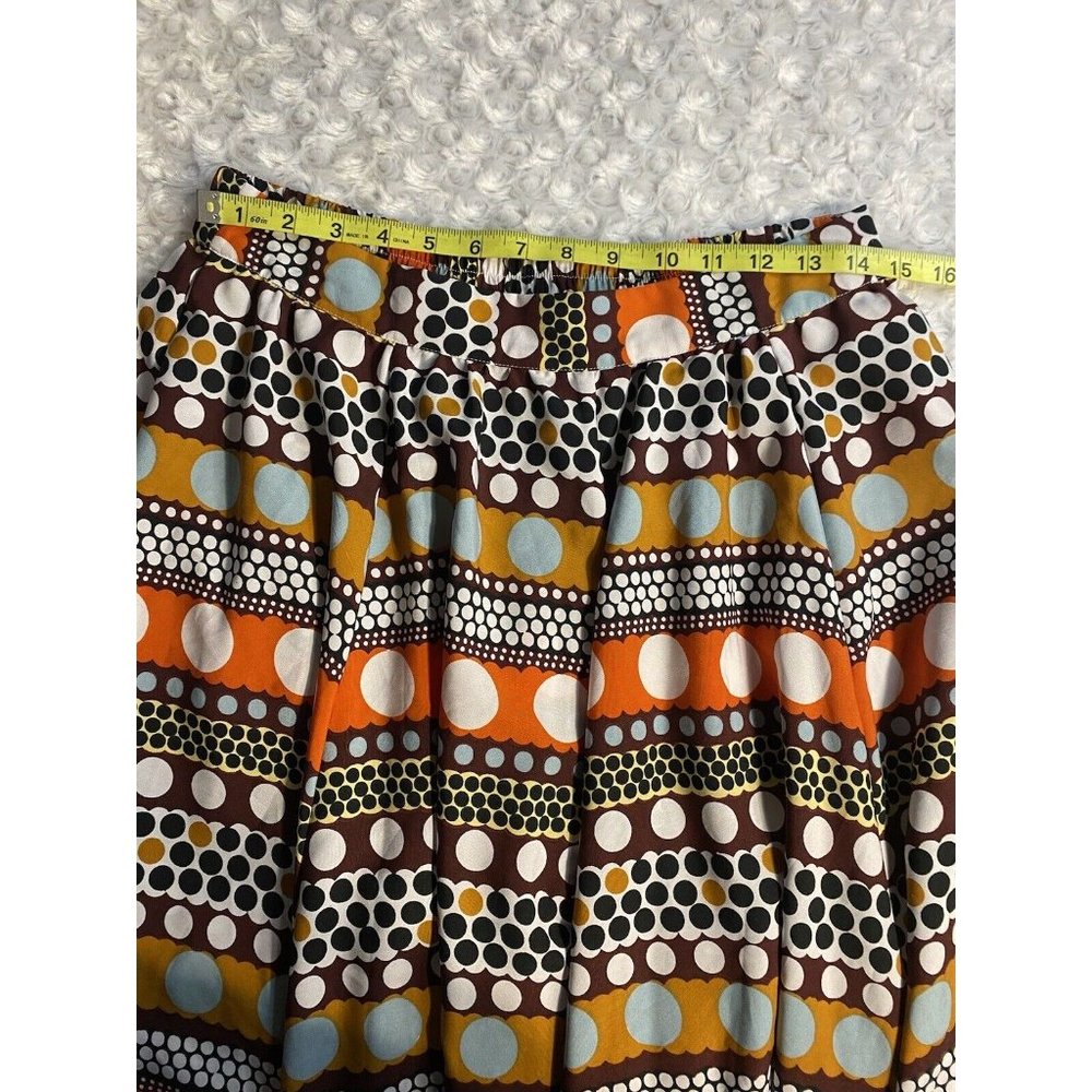 Moon Orchard Maxi Skirt Pockets Size M Polka Dot Multi Colors Flowy Lightweight - Picture 7 of 9